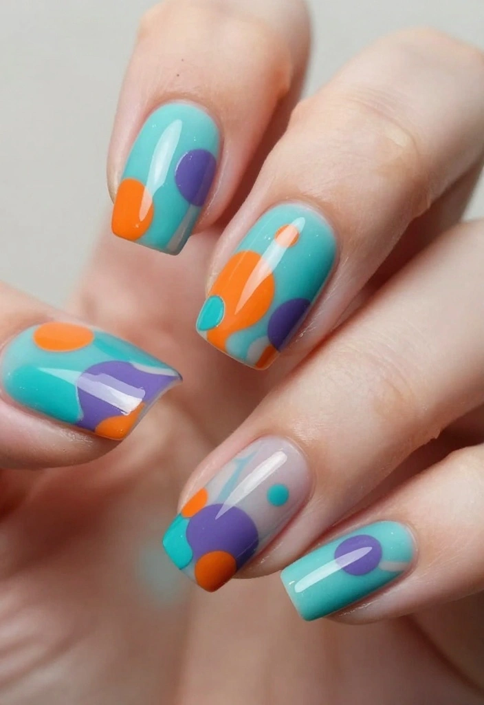 13 Chic and Modern USA Nails Designs for the Fashionista in You! - 8. Abstract Art 1