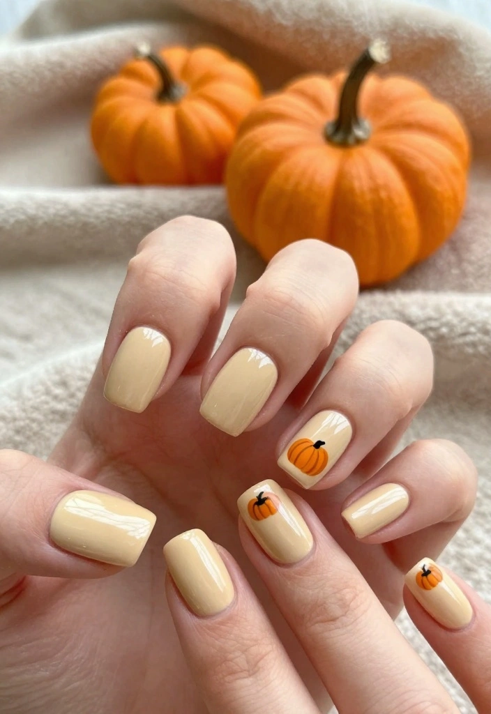 13 Fall Gel Nails Ideas That Will WOW Everyone This Season! - 2. Pumpkin Spice Delight 1