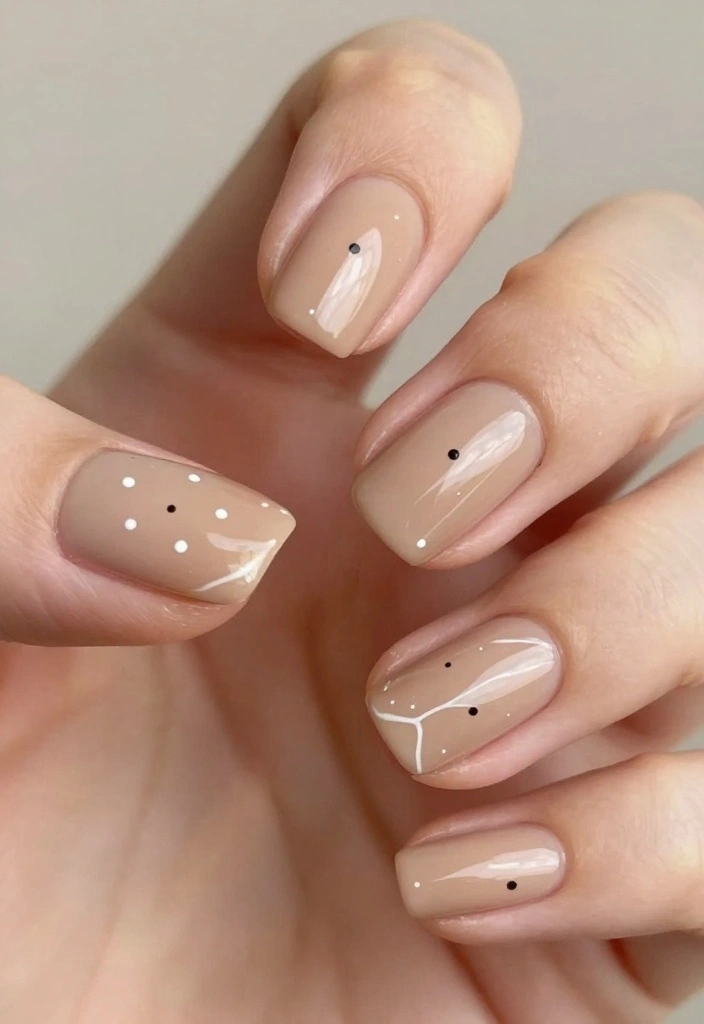 13 Flawless Tan Nails For Your Next Nail Art Adventure - 11. Minimalist Tan Nails 1