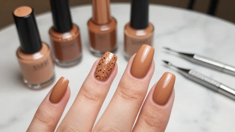 13 Flawless Tan Nails For Your Next Nail Art Adventure