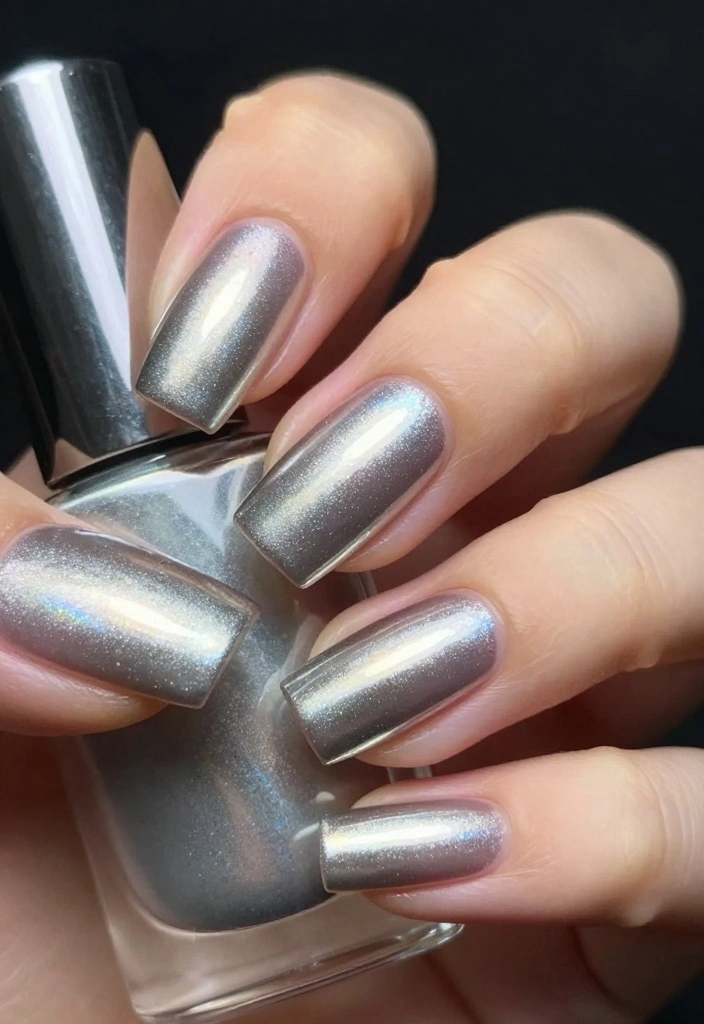 13 French Acrylic Nail Ideas: The New Fashion Must-Have - 8. Metallic French Nails 1