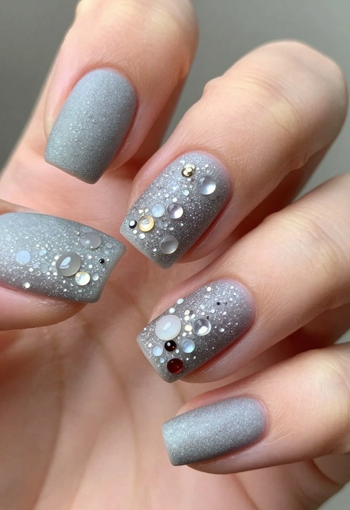 13 Must-Try Gem Nails Trends That Everyone Will Be Talking About! - 5. Textured Gem Nails 1