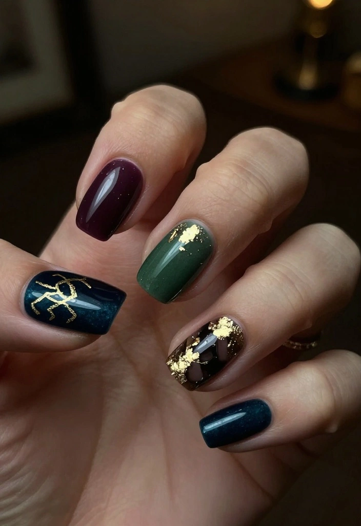 14 Chic Cute Winter Nails Trends You Need to Try Right Now! - 6. Dark and Moody Shades 1