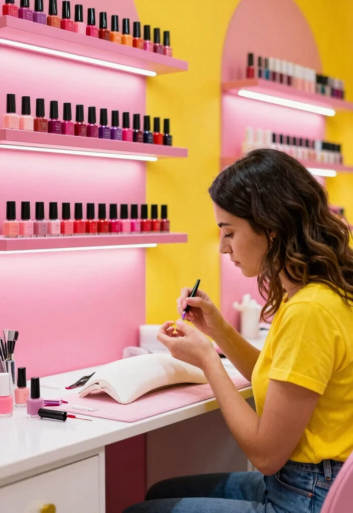 14 Colorful Nail Room Ideas That Every Nail Artist Needs to See! (Especially #5!) - 1. Bold Color Blocks 1
