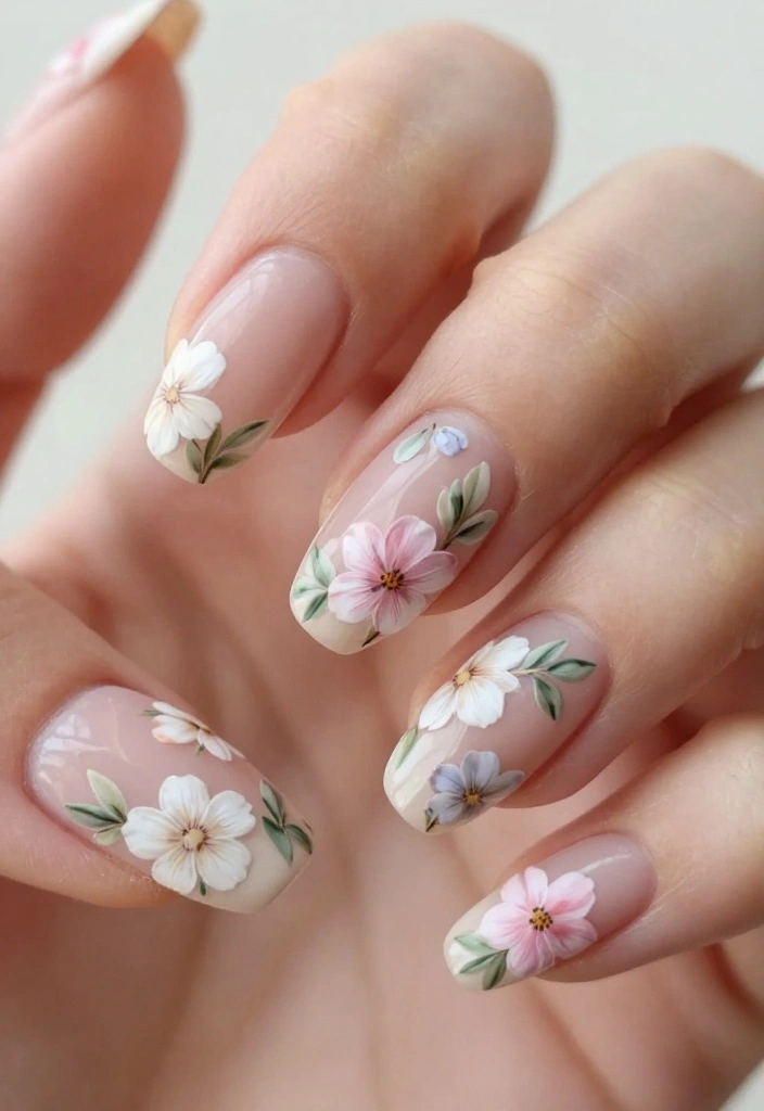 14 Cute Nail Art Designs You’ll Wish You Tried Sooner! - 1. Floral Delight 1
