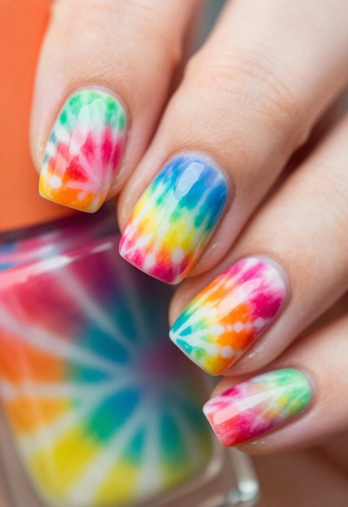 14 Cute Nail Art Designs You’ll Wish You Tried Sooner! - 13. Tie-Dye Trends 1