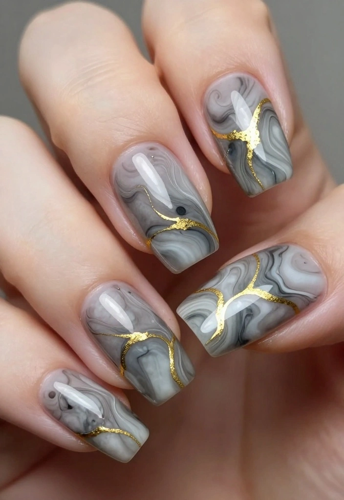14 Cute Nail Art Designs You’ll Wish You Tried Sooner! - 9. Marble Effect 1