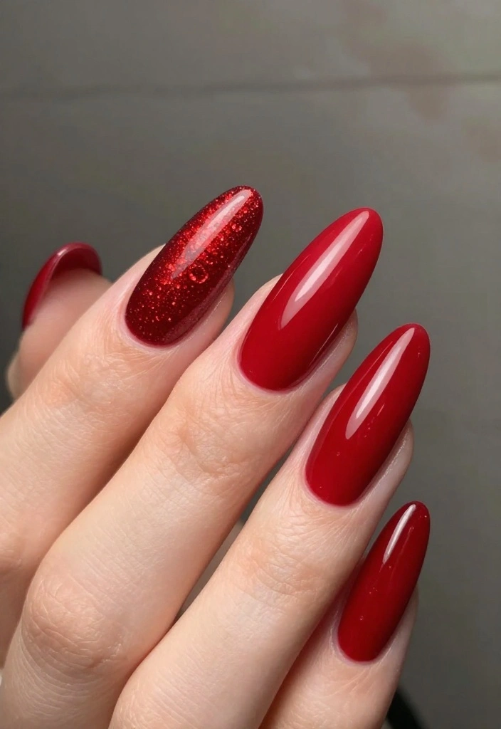 14 Cute Nail Ideas That Will Elevate Your Red Nails to a New Level! - 11. Jewel Tones and Red 1