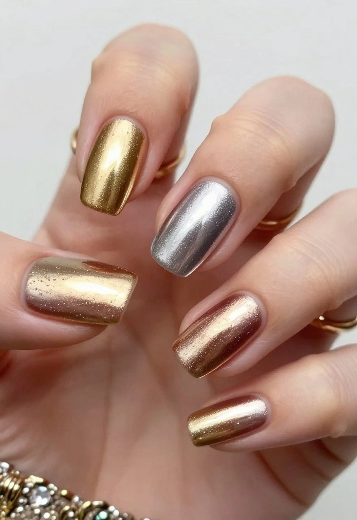 14 Dope Nail Designs Perfect for Any Special Occasion (You’ll Love #6!) - 9. Dazzling Metallic Nails 1