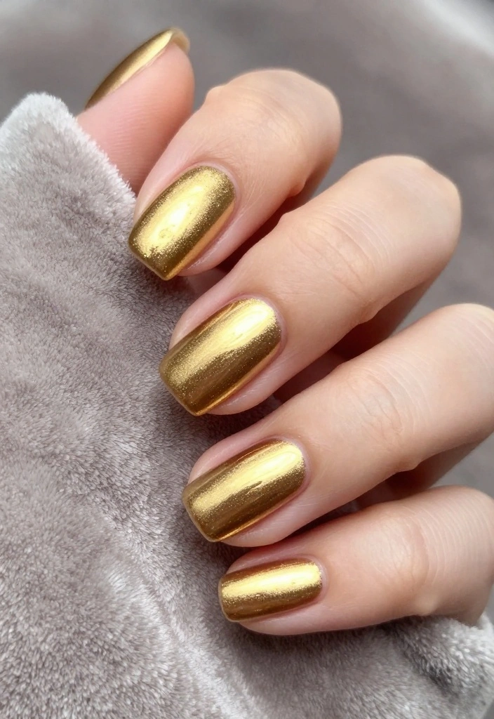 14 Extra Short Nail Ideas That Are So Stylish, You’ll Want To Try Them All! - 11. Metallic Finishes 1