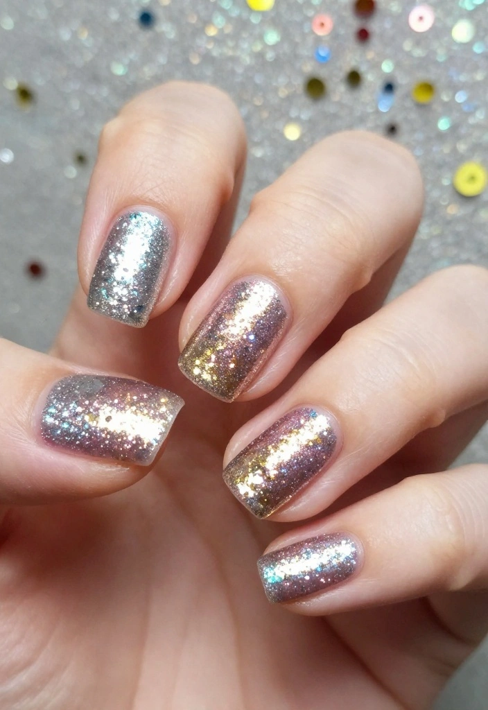 14 Extra Short Nail Ideas That Are So Stylish, You’ll Want To Try Them All! - 5. Glitter Glam 1