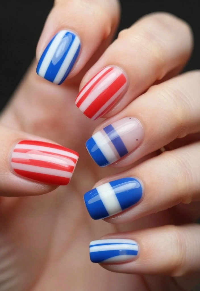 14 Extra Short Nail Ideas That Are So Stylish, You’ll Want To Try Them All! - 9. Striped Styles 1