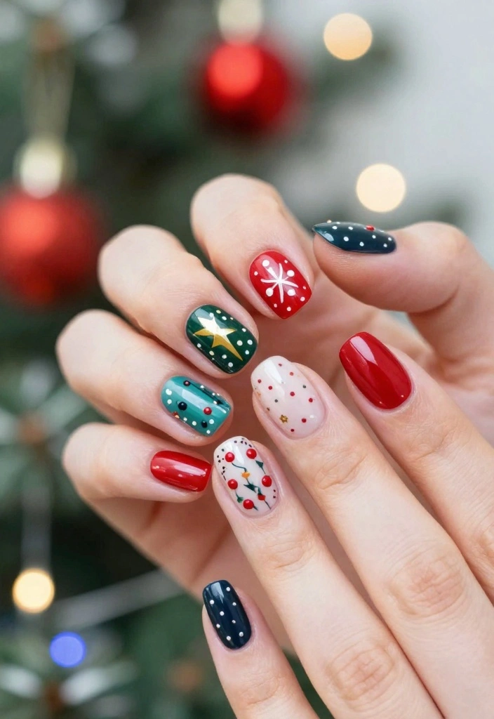 14 Festive Nail Looks for Christmas That Will Blow Your Mind! - 11. Ornaments Galore 1