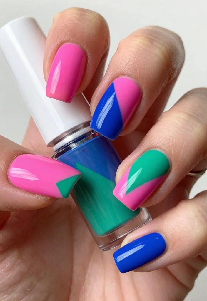 14 Modern Ballerina Nails Designs That Are Taking Over Instagram (Join the Trend Now!) - 14. Color Blocking 1