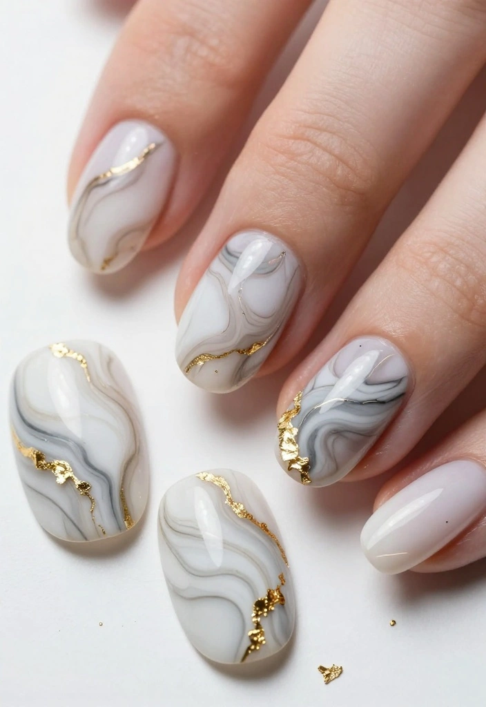 14 Modern Ballerina Nails Designs That Are Taking Over Instagram (Join the Trend Now!) - 2. Chic Marble Art 1