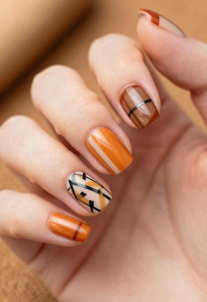 14 Nail Fashion Ideas for Fall That Will Make You the Talk of Every Gathering! - 12. Geometric Patterns 1