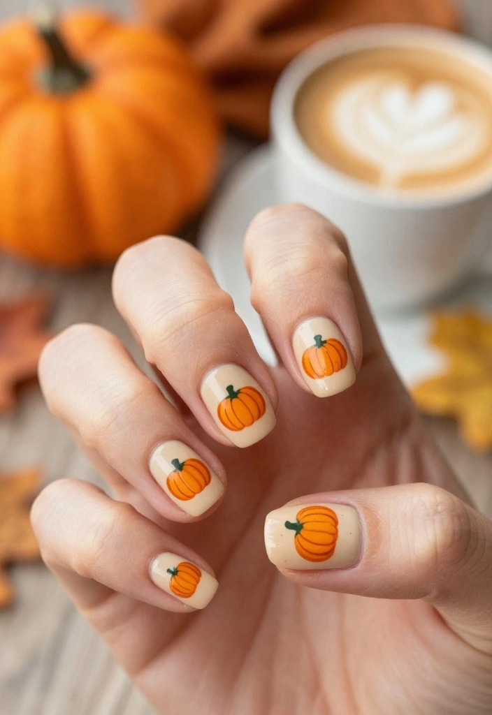 14 Nail Fashion Ideas for Fall That Will Make You the Talk of Every Gathering! - 3. Pumpkin Spice Everything 1