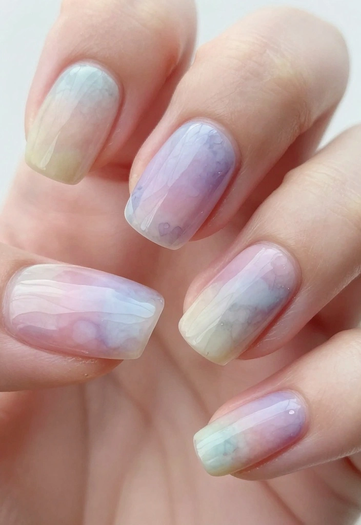 14 New Nail Art Designs You Can Master in Minutes! - 12. Watercolor Wonders 1