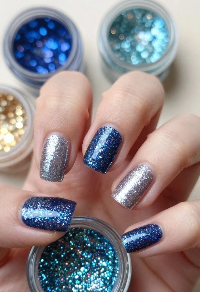 14 New Nail Art Designs You Can Master in Minutes! - 4. Glitter Bomb 1