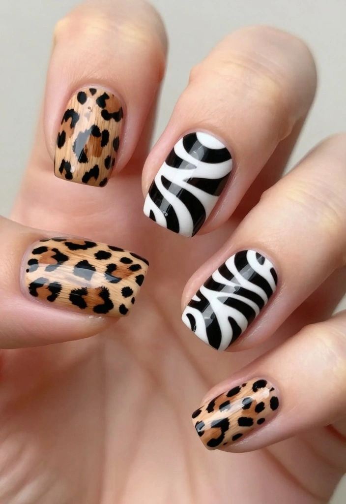 14 New Nail Art Designs You Can Master in Minutes! - 8. Animal Print 1