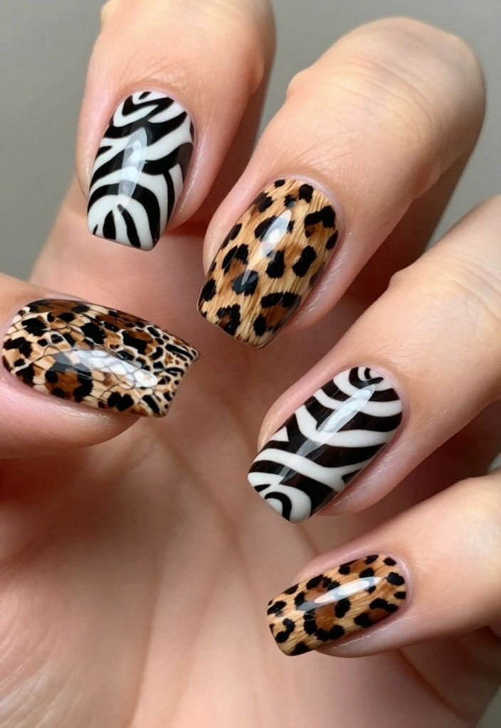 14 Unique Claw Nail Styles That Are Taking Over Instagram (Don’t Miss #9!) - 7. Animal Print Claws 1