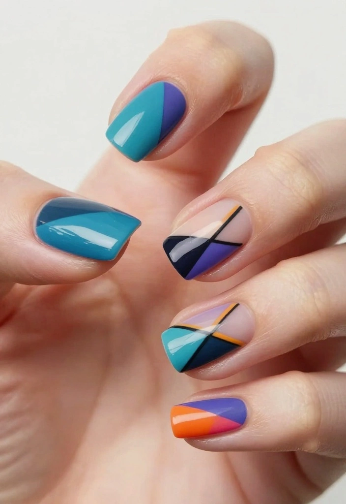 14 Unique Claw Nail Styles That Are Taking Over Instagram (Don’t Miss #9!) - 8. Geometric Claws 1