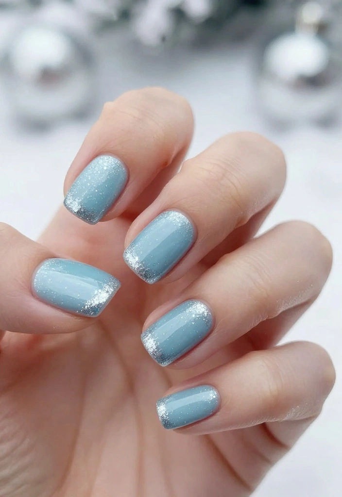 15 Adorable Winter Nails for Short Nails You'll Want to Show Off! - 1. Icy Blue Magic 1
