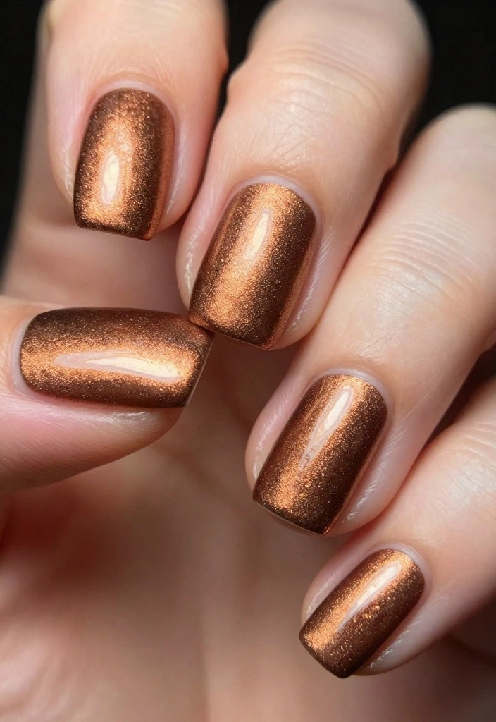 15 Bronze Nail Inspirations You Can't Ignore! - 14. Textured Bronze Nails 1