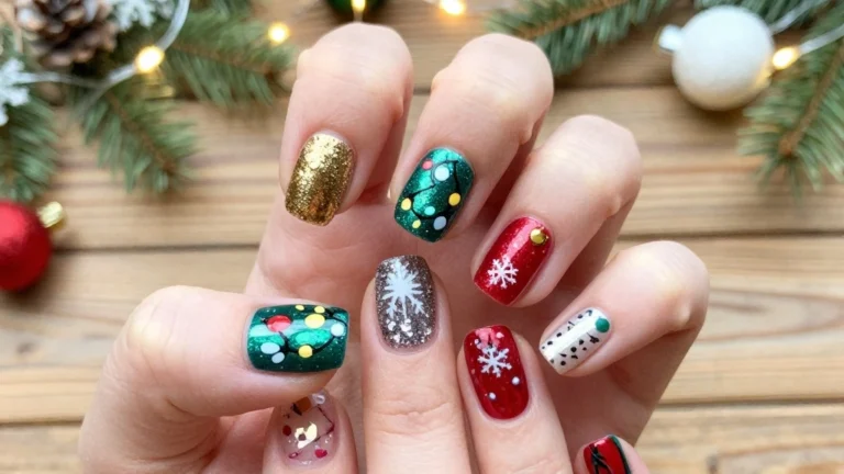 15 Christmas Light Nail Designs To Try This Holiday Season!