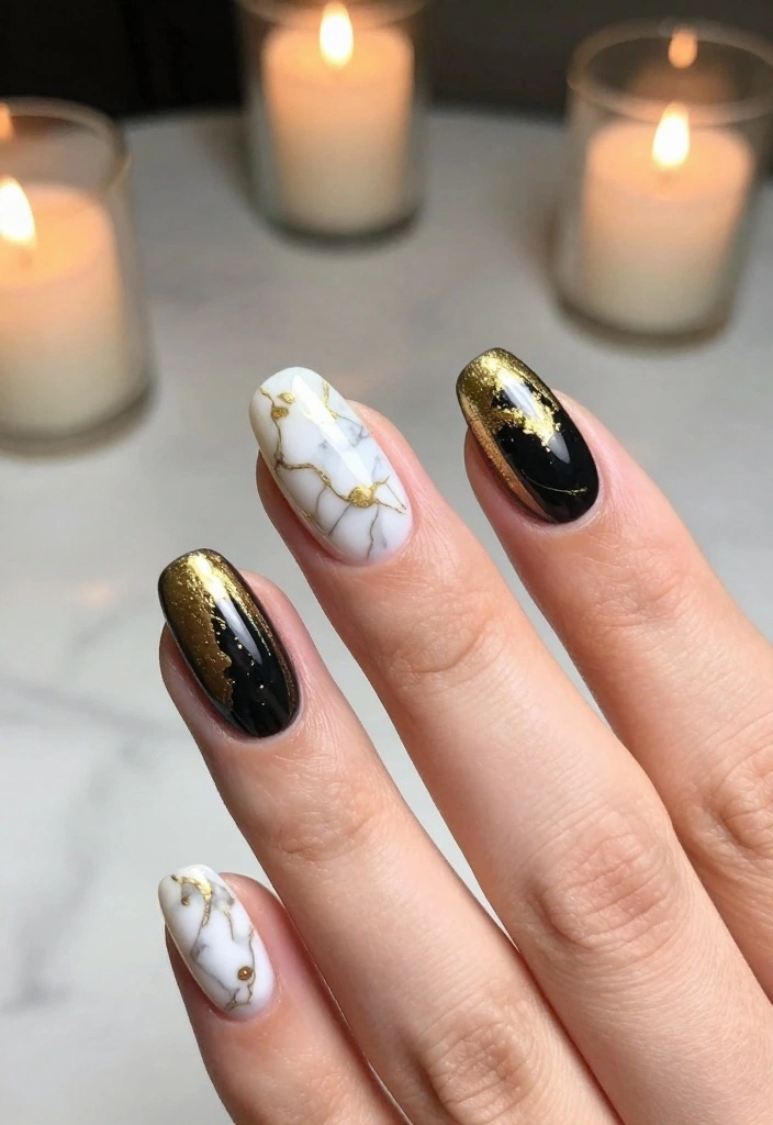 15 Classy Birthday Nails That Will Keep Your Hands Looking Fabulous (Wait for #1!) - 10. Artistic Marble Effect 1