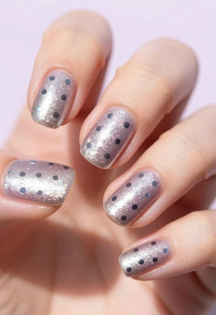 15 Classy Birthday Nails That Will Keep Your Hands Looking Fabulous (Wait for #1!) - 11. Shimmering Metallic Dots 1