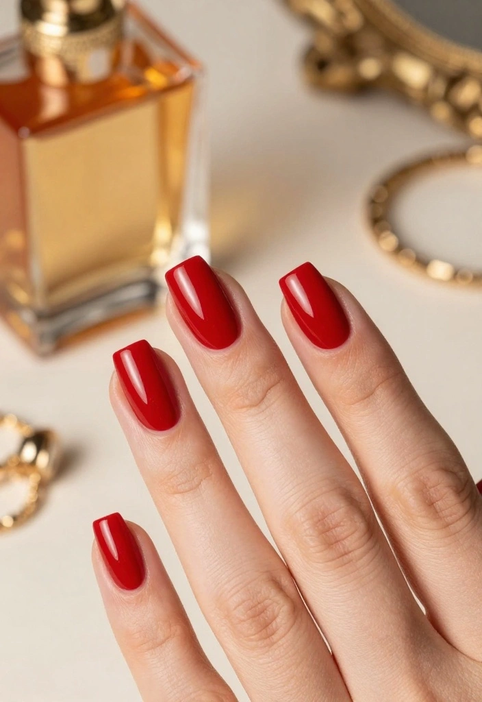 15 Classy Birthday Nails That Will Keep Your Hands Looking Fabulous (Wait for #1!) - 7. Classic Red Elegance 1