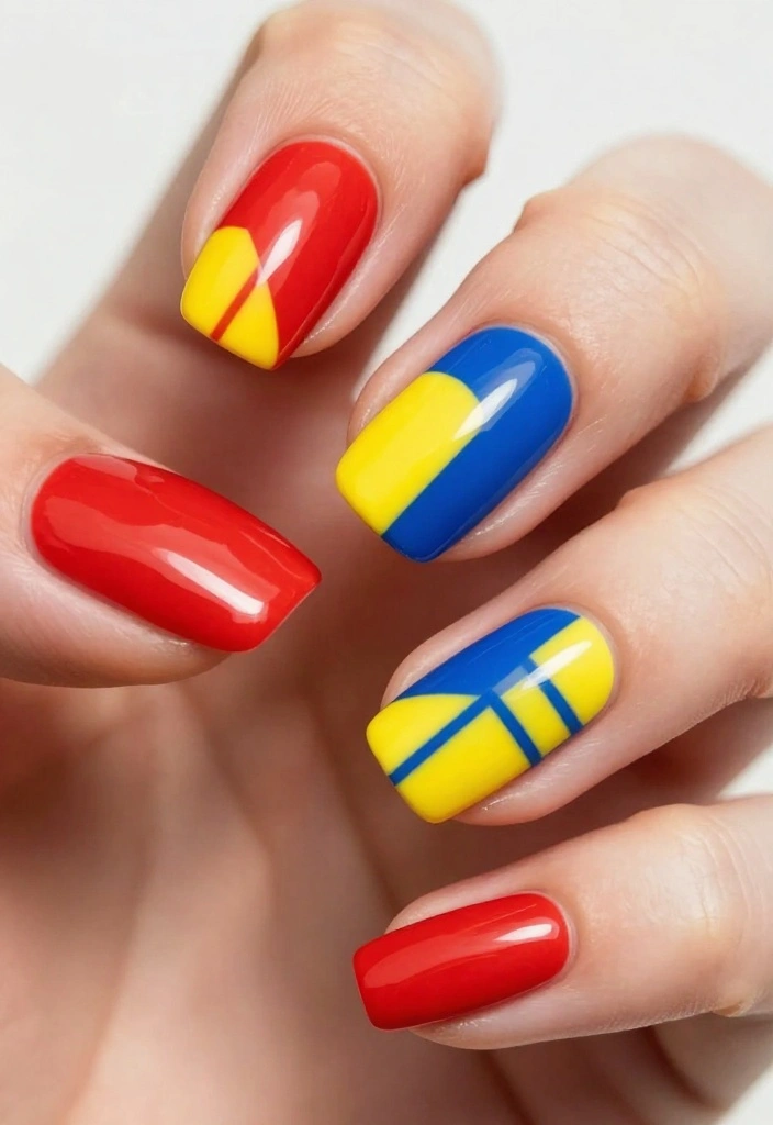 15 Clean Nail Designs That Are So Chic, You'll Want to Show Them Off Everywhere! - 10. Bold Color Blocking 1