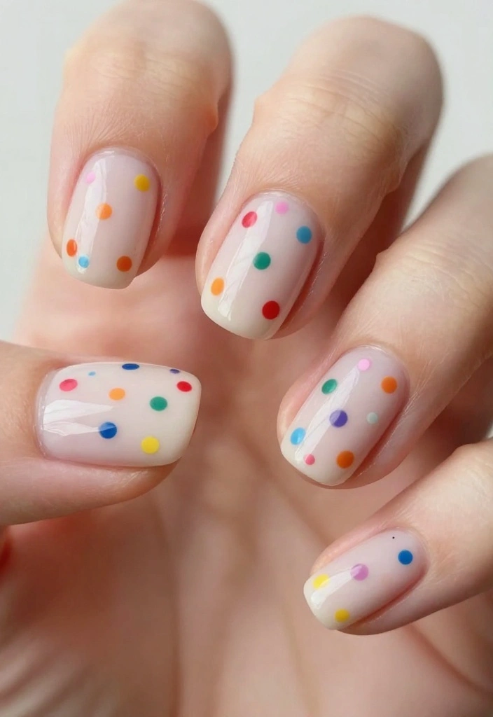 15 Clean Nail Designs That Are So Chic, You'll Want to Show Them Off Everywhere! - 15. Whimsical Color Dots 1