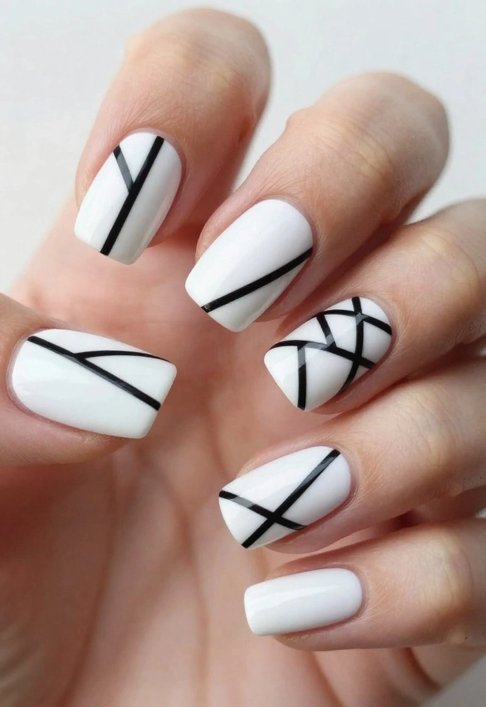 15 Clean Nail Designs That Are So Chic, You'll Want to Show Them Off Everywhere! - 2. Geometric Lines 1