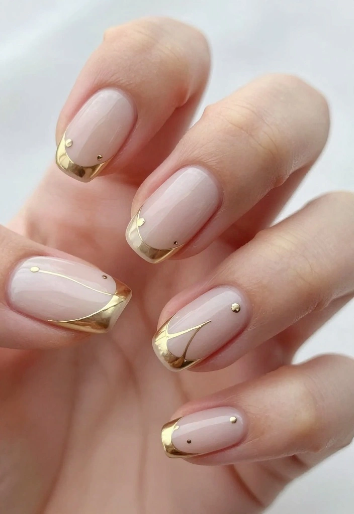 15 Clean Nail Designs That Are So Chic, You'll Want to Show Them Off Everywhere! - 4. Metallic Minimalism 1