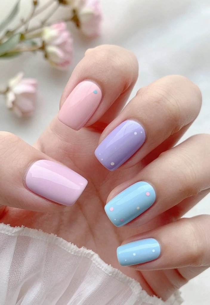 15 Clean Nail Designs That Are So Chic, You'll Want to Show Them Off Everywhere! - 5. Soft Pastel Palette 1