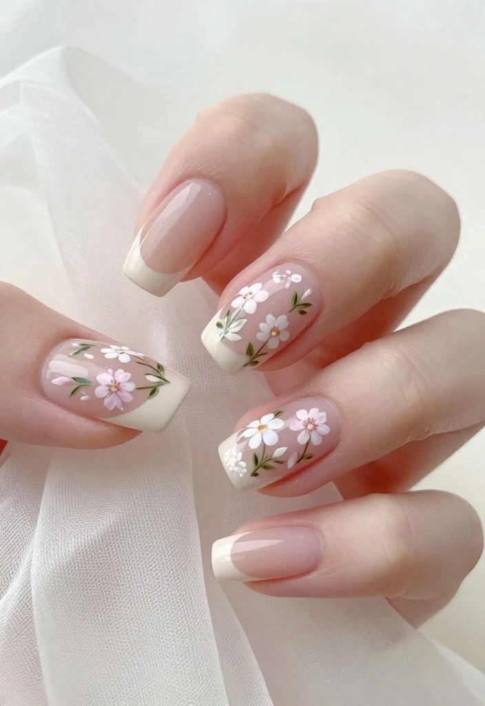 15 Clean Nail Designs That Are So Chic, You'll Want to Show Them Off Everywhere! - 7. Delicate Floral Accents 1