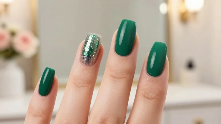 15 Easy DIY Emerald Nails Designs That Even Beginners Can Master!