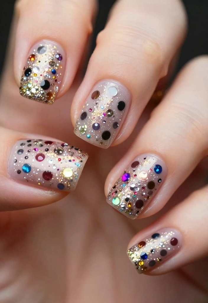 15 Easy Polka Dot Nail Designs That Will Elevate Your Style! - 13. Mixed Media Polka Dots 1