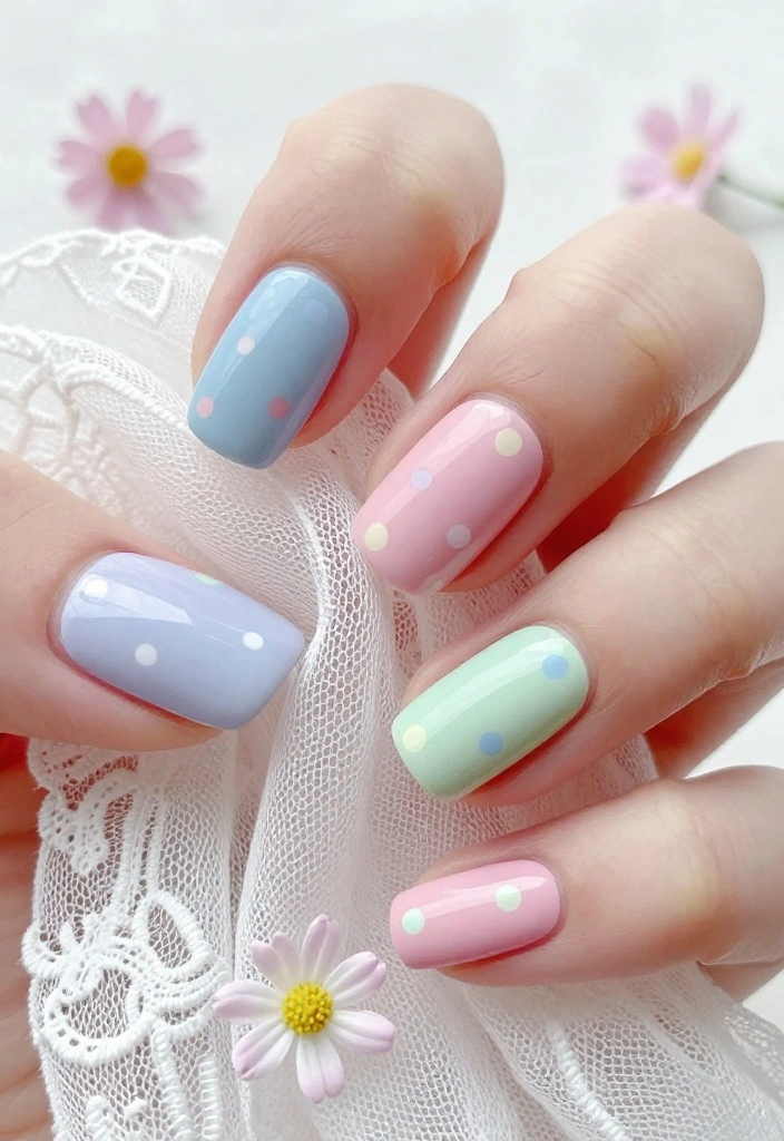 15 Easy Polka Dot Nail Designs That Will Elevate Your Style! - 2. Pastel Dreamscapes 1