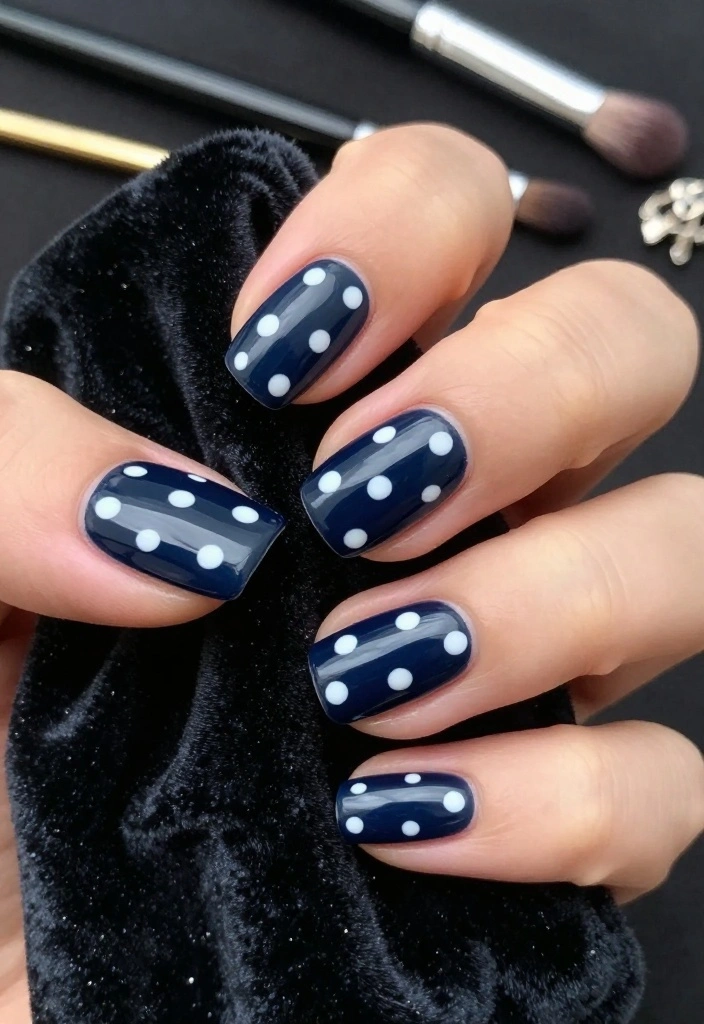 15 Easy Polka Dot Nail Designs That Will Elevate Your Style! - 5. Monochrome Madness 1