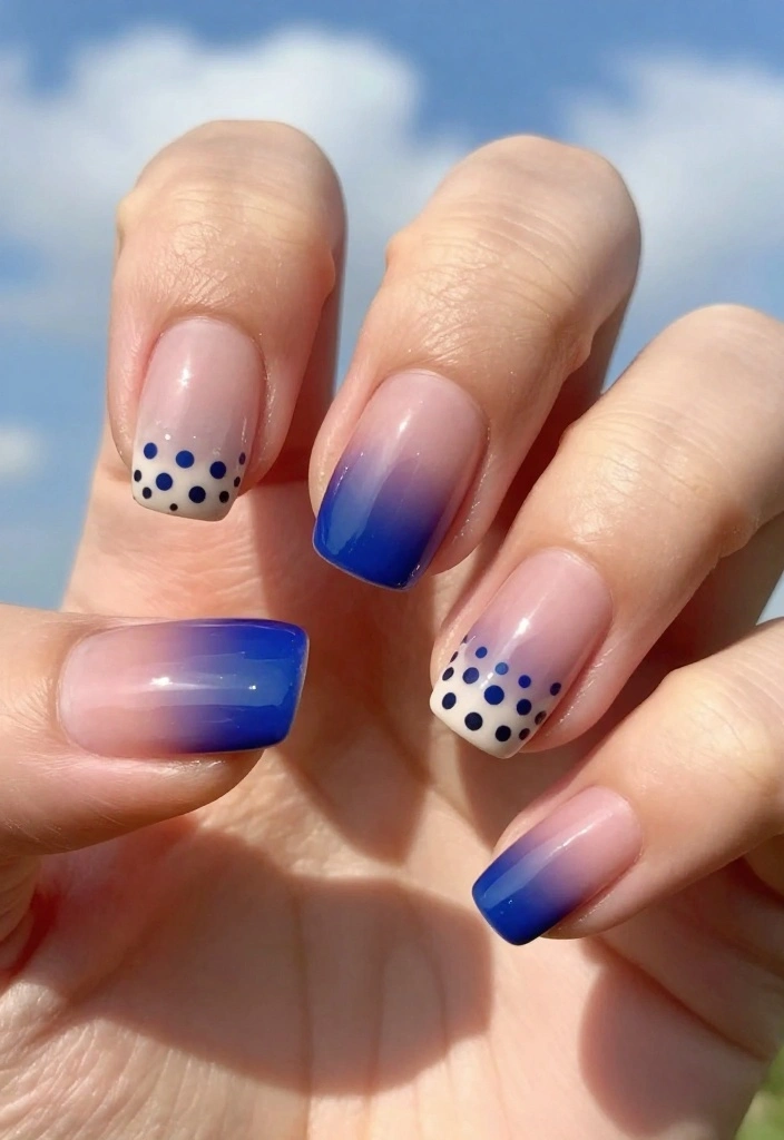 15 Easy Polka Dot Nail Designs That Will Elevate Your Style! - 9. Ombre Polka Dot Delight 1
