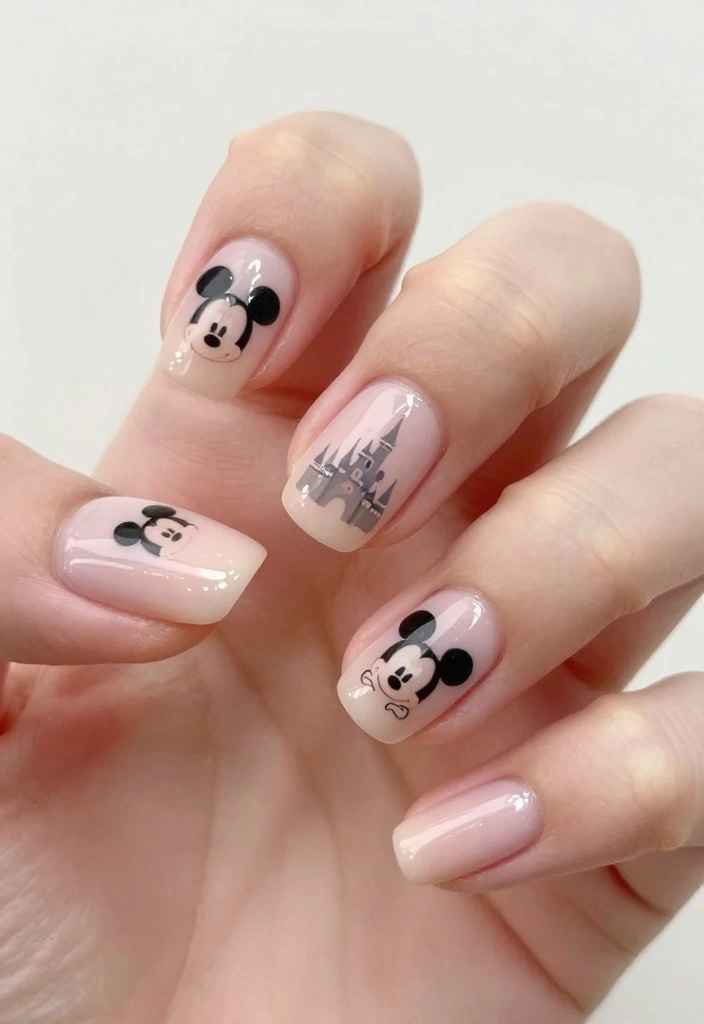 15 Fun Disneyland Nail Inspirations That Will Transport You to the Magic Kingdom! ✨ - 14. Classic Disney Icons 1