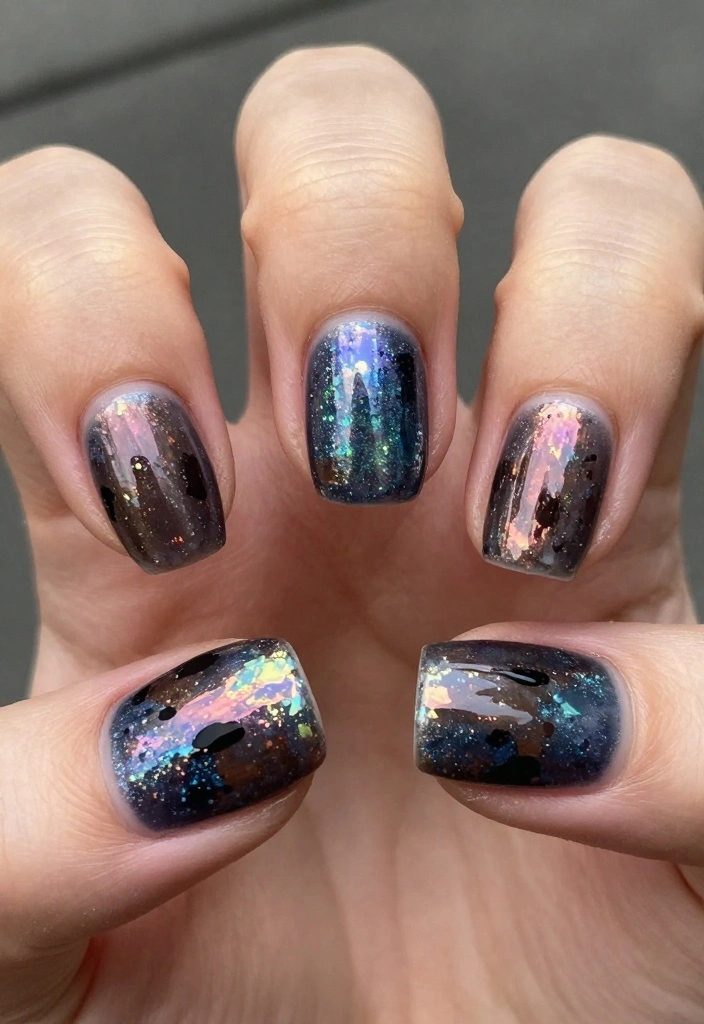 15 Mind-Blowing Holographic Nail Ideas That Will Turn Heads! - 12. Neglected Nail Art 1