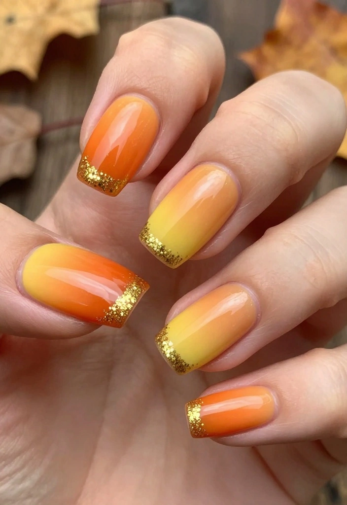 15 Stunning Fall Acrylic Nails Designs You’ll Want to Show Off All Season! - 8. Ombre Color Gradients 1