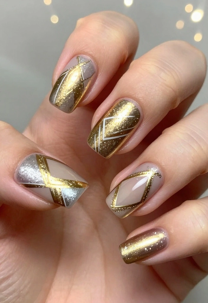 15 Stunning Winter Nails Trends You Need to Try (Before They Melt Away!) - 5. Metallic Accents 1