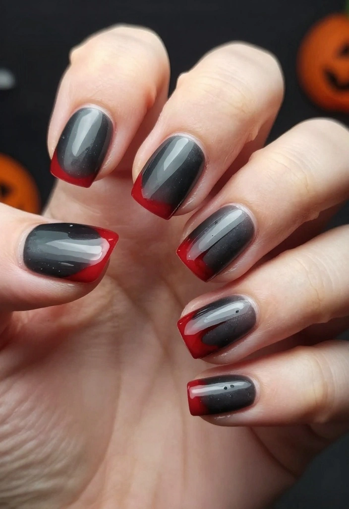 15 Stunning Zombie Nail Inspirations That'll Make Your Halloween Unforgettable (You Have to Try #4!) - 12. Blood-Dripping Tips 1