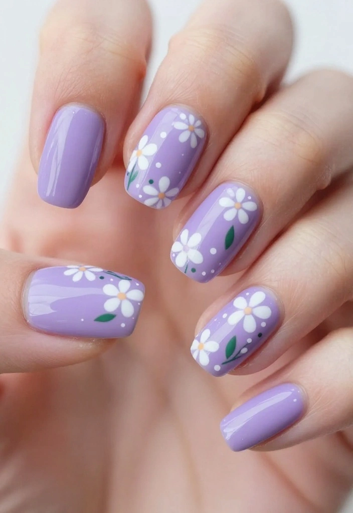 15 Trendy Angel Nails That Are Pure Magic (Don't Miss #8!) - 9. Floral Angel Touch 1