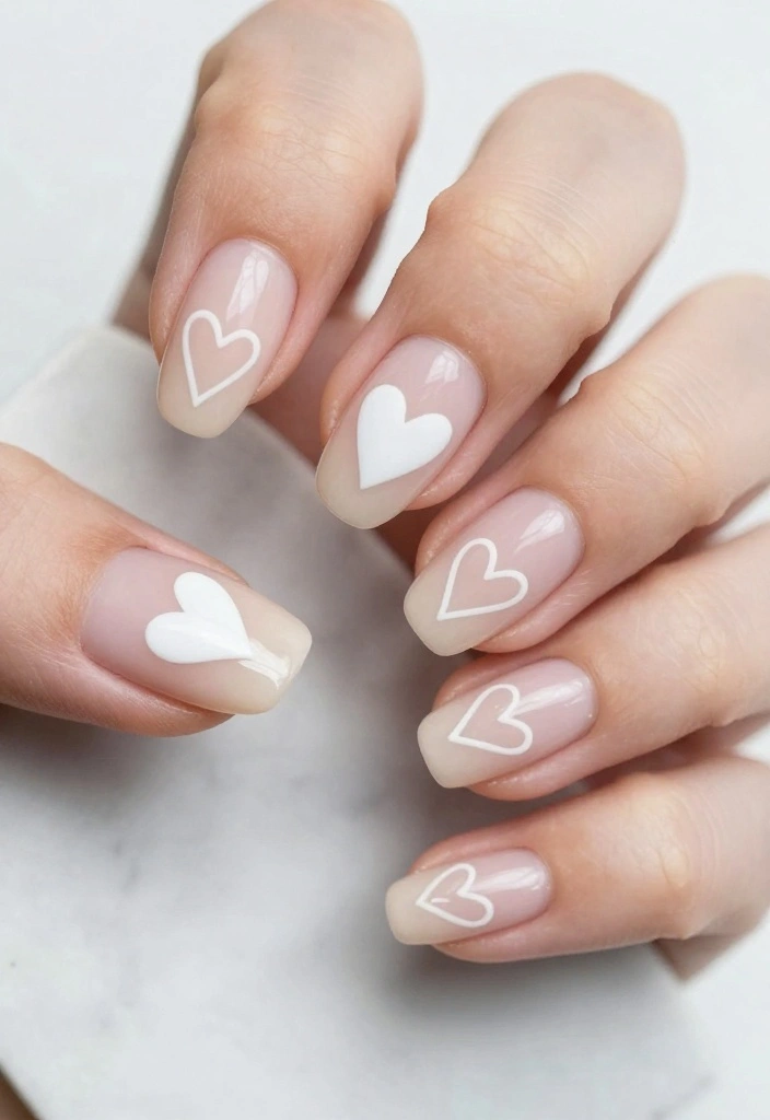 15 Trendy Valentine's Day Nail Designs That Will Make You Fall in Love (Wait Until You See #3!) - 5. Minimalist Love 1